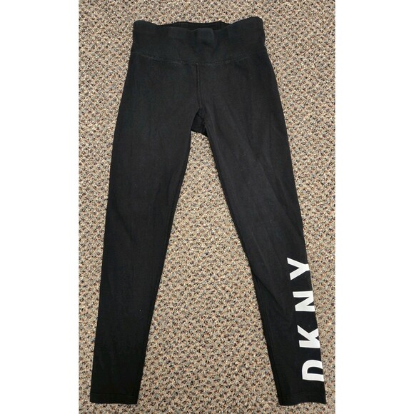 DKNY Sports Leggings 'Black' White Logo (Women's S) - Picture 2 of 12